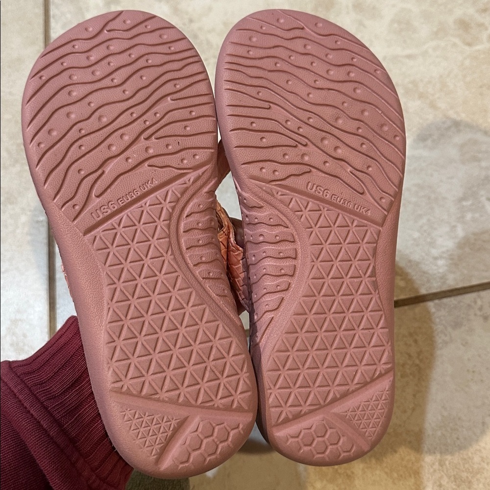 Kuailu Pink Comfortable Orthotic Sole Flip Flops Sandals Arch Support 6 - Picture 6 of 7